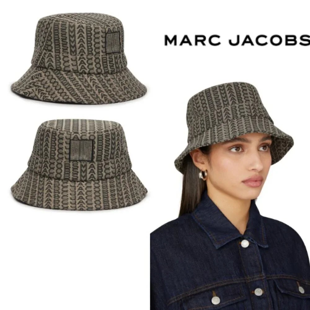 NEW! NWT! Marc Jacobs The Monogram Jacquard Bucket Hat -Beige Multi